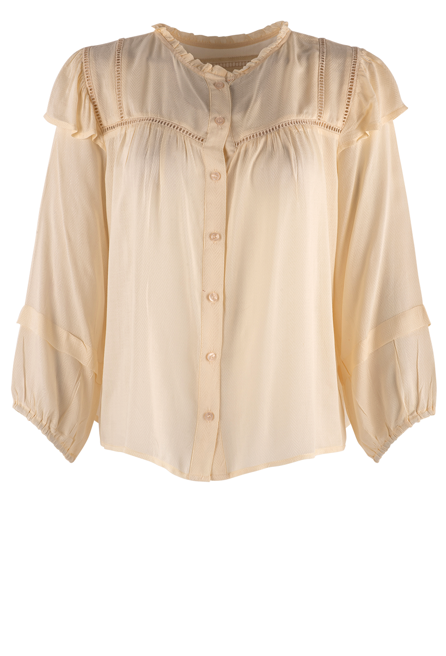 Stetson Cream Herringbone Blouse