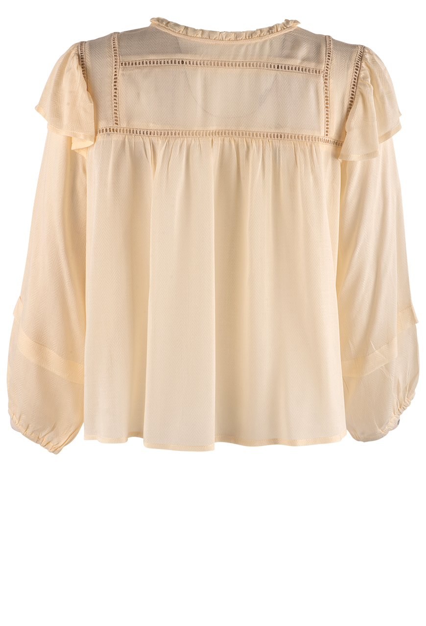 Stetson Cream Herringbone Blouse