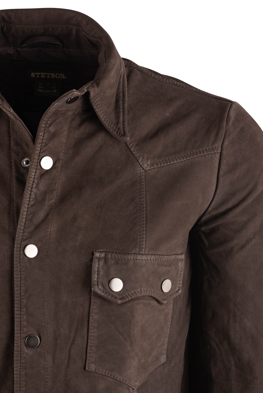 Stetson Men's Vintage Brown Leather Jacket
