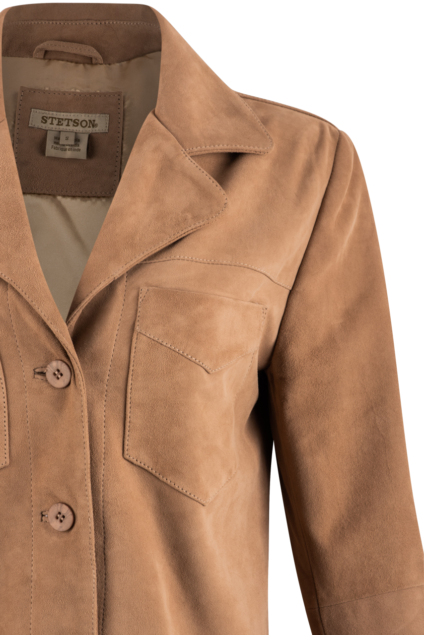 Stetson Women's Bone Suede Leather Jacket