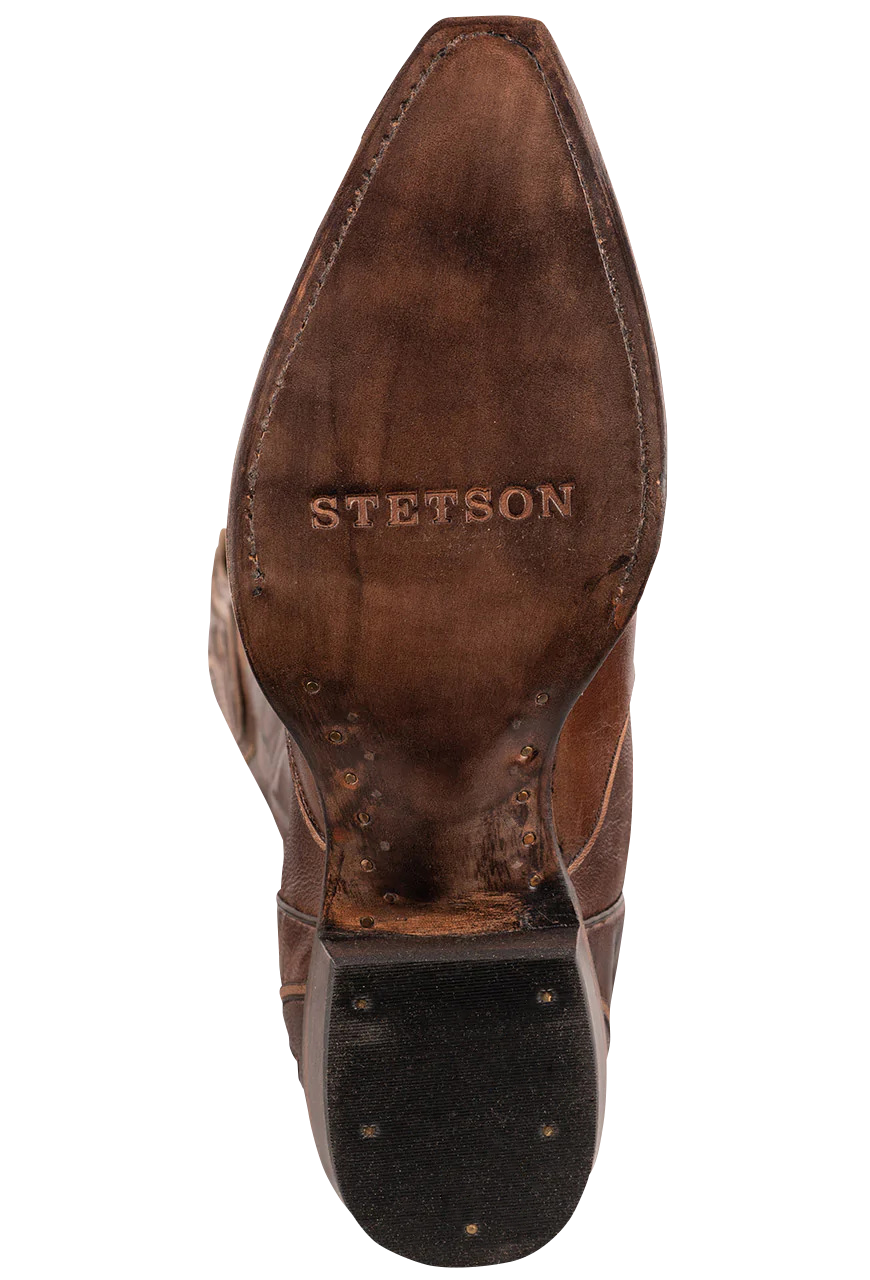 Stetson Women's Goat with Double Wing Cowgirl Boots - Brown