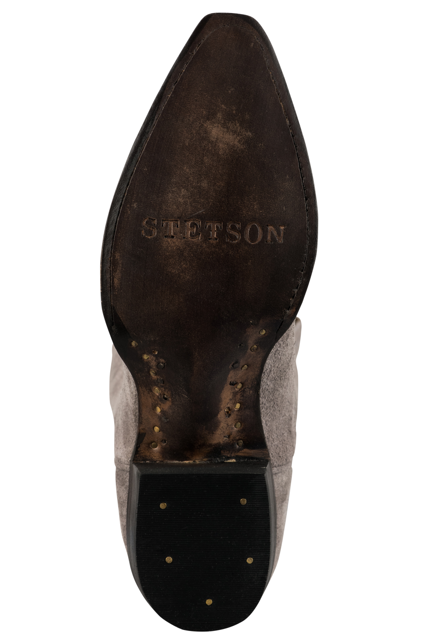 Stetson Women's Gray Suede Cowgirl Boots