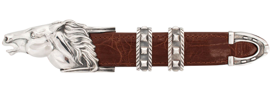 Jeff Deegan 1" Running Horse Buckle Set