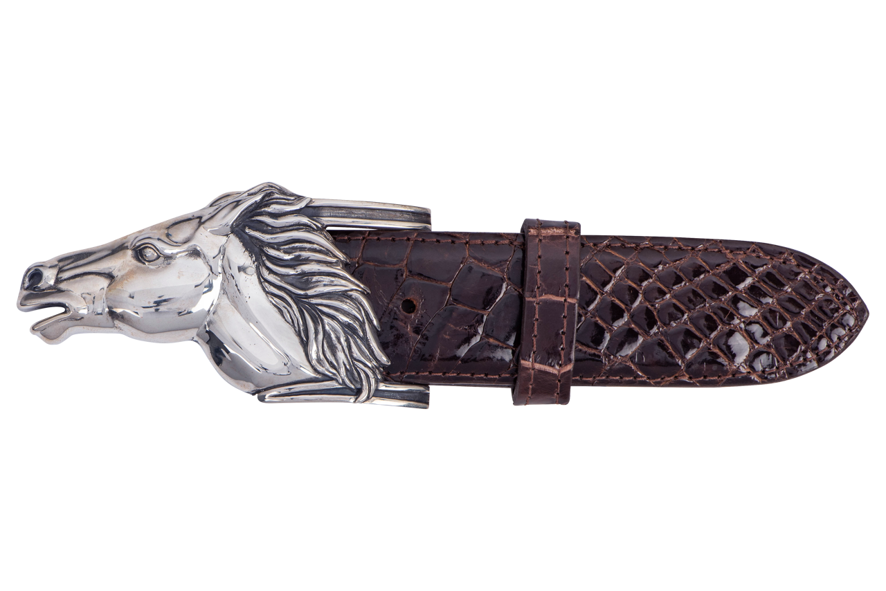 Jeff Deegan 1.5" Running Horse Trophy Buckle