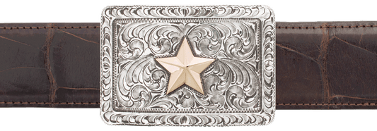 Pinto Ranch 1.5" Gold Star Trophy Buckle