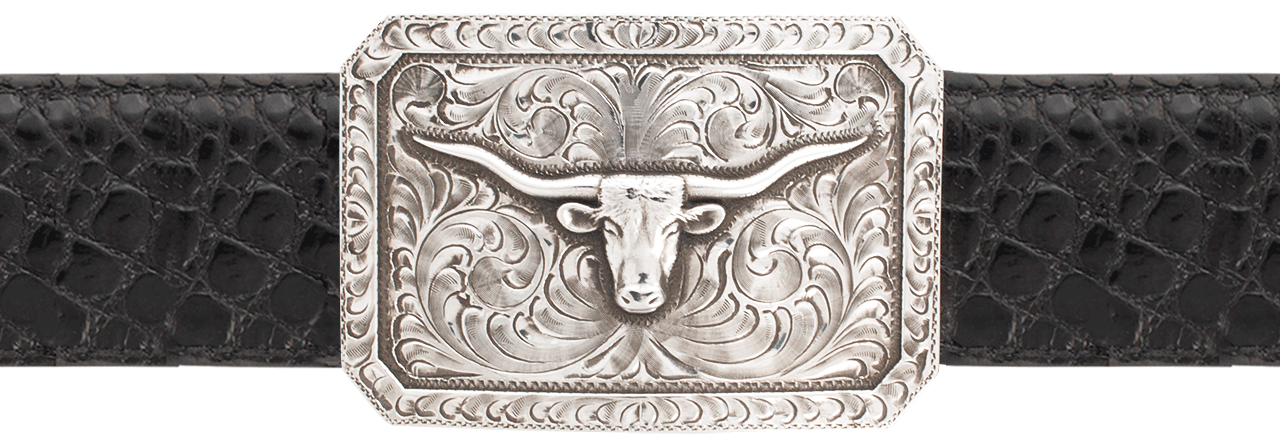 Pinto Ranch 1.5" Longhorn Trophy Buckle