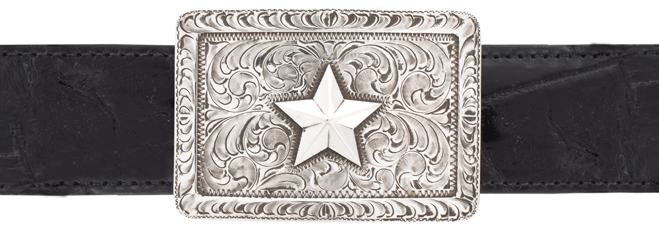Pinto Ranch 1.5" Silver Star Trophy Buckle