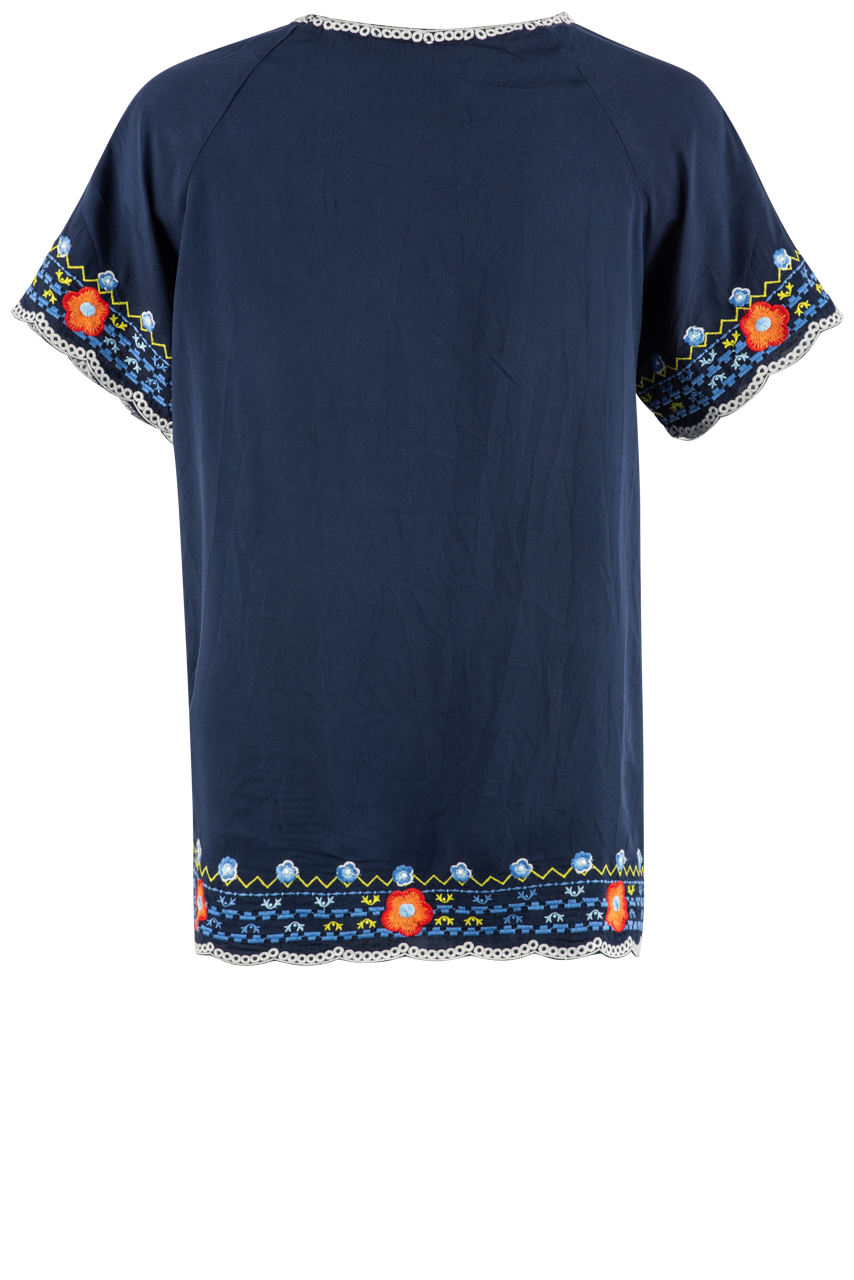 Paparazzi Navy Scallop Hem Top