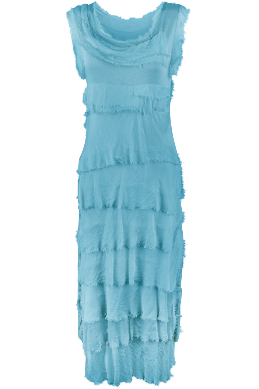 Gigi Sleeveless Long Ruffle Dress