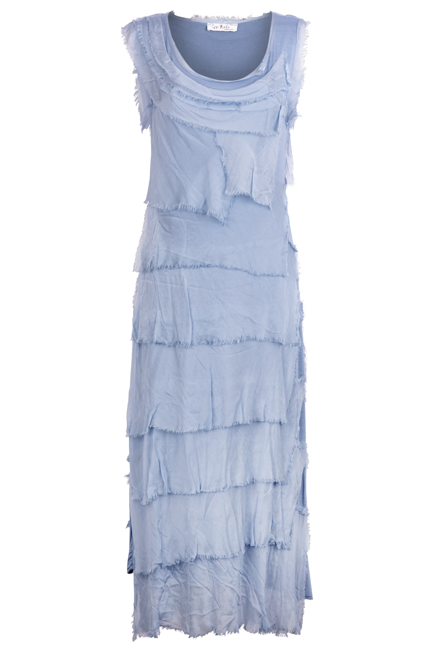 Gigi Sleeveless Long Ruffle Dress