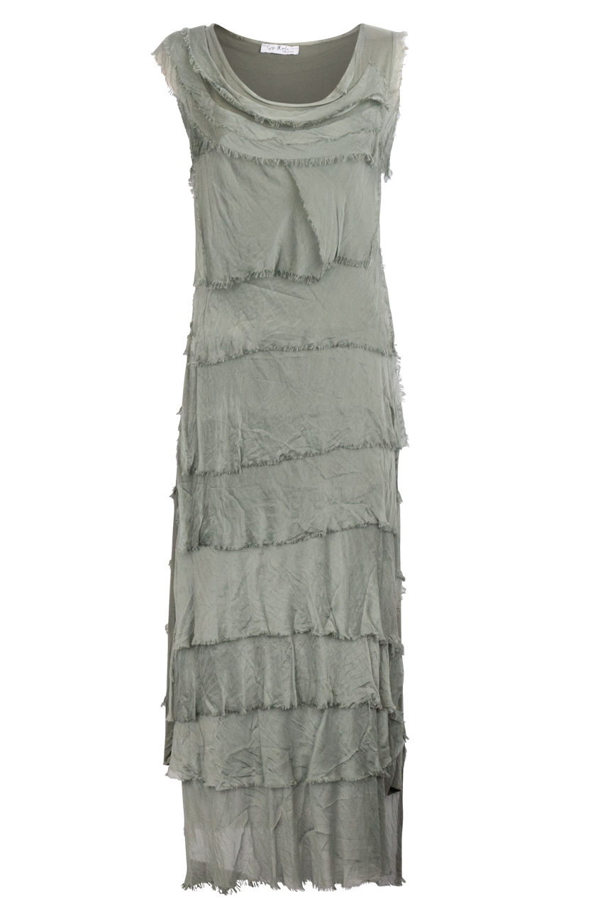 Gigi Sleeveless Long Ruffle Dress