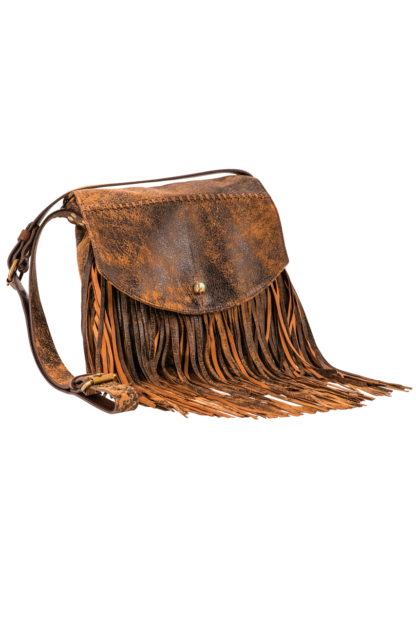 Juan Antonio Tan Fringe Crossbody Bag