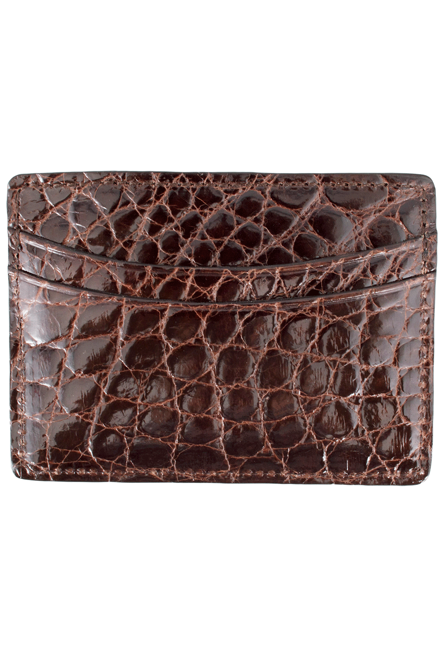 Pinto Ranch 5-Card Alligator Card Case