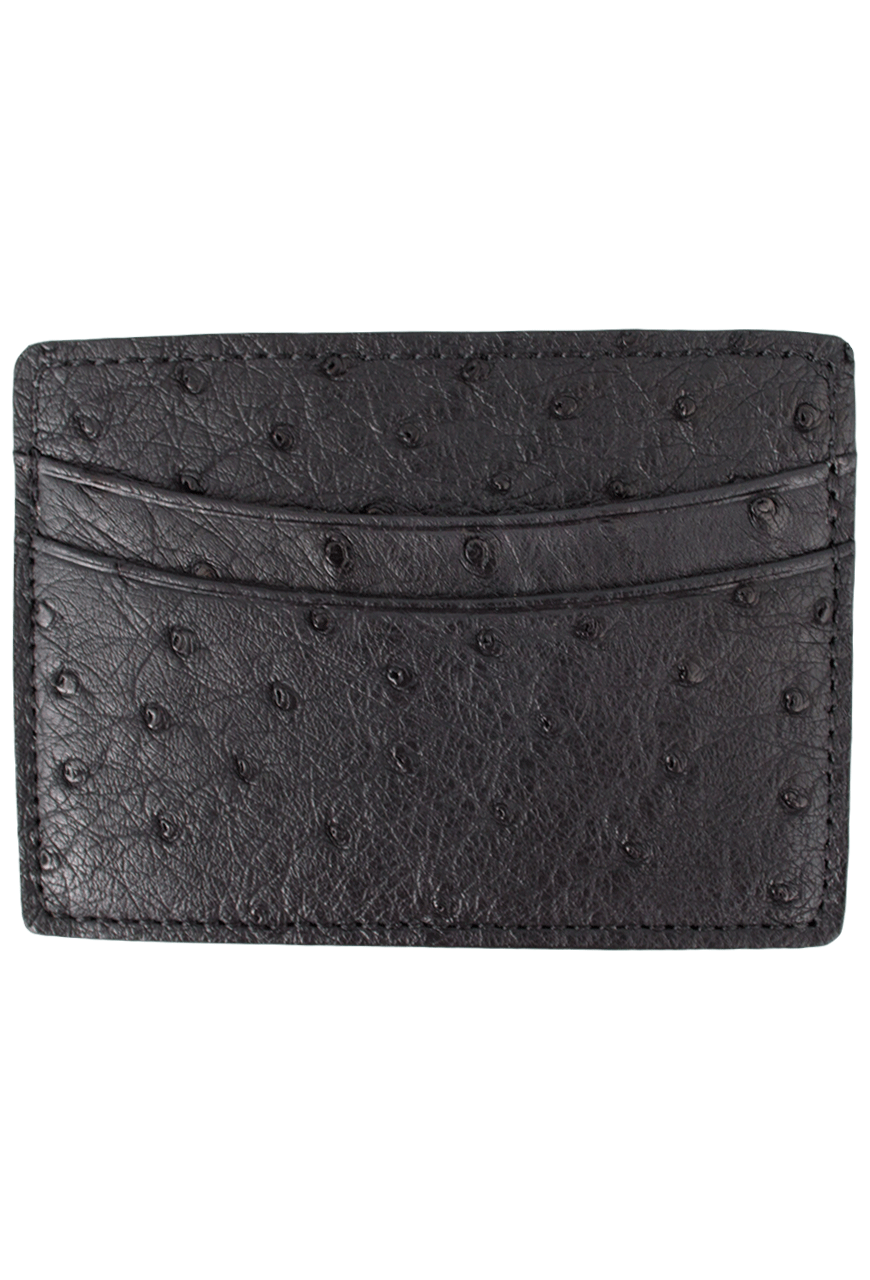 Card Case in Black Ostrich - Heritage Boot