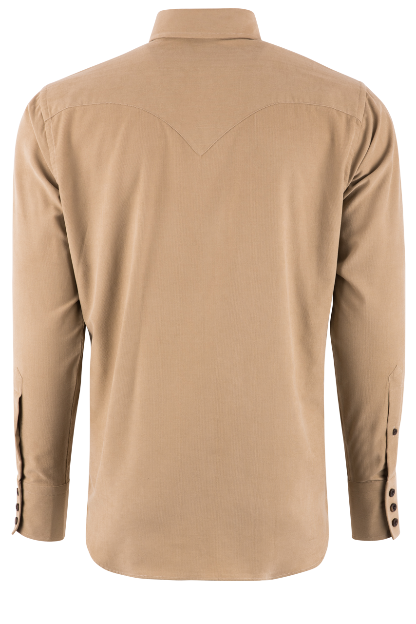 Lyle Lovett for Hamilton Corduroy Button-Front Shirt - Solid Tan