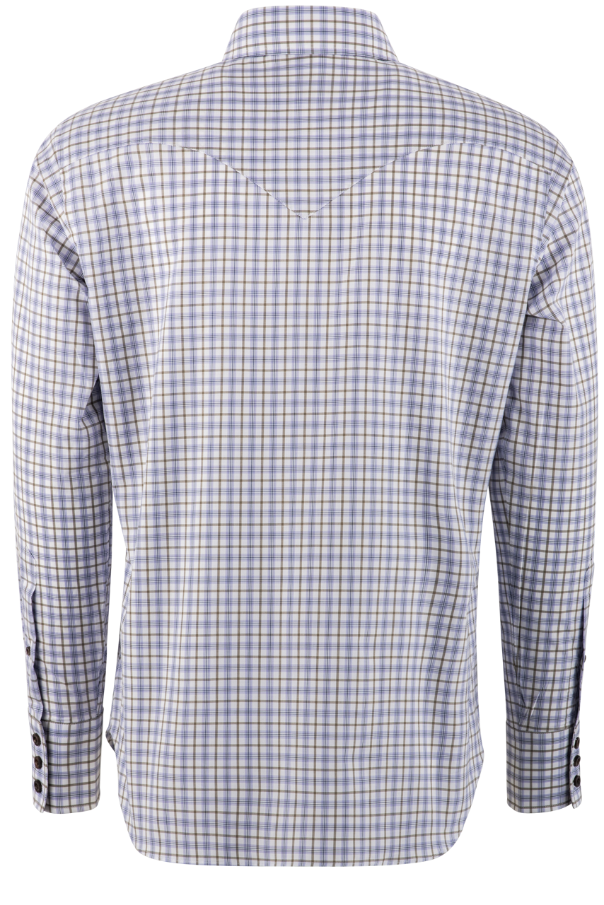 Lyle Lovett for Hamilton Checked Button-Front Shirt - Purple & Brown