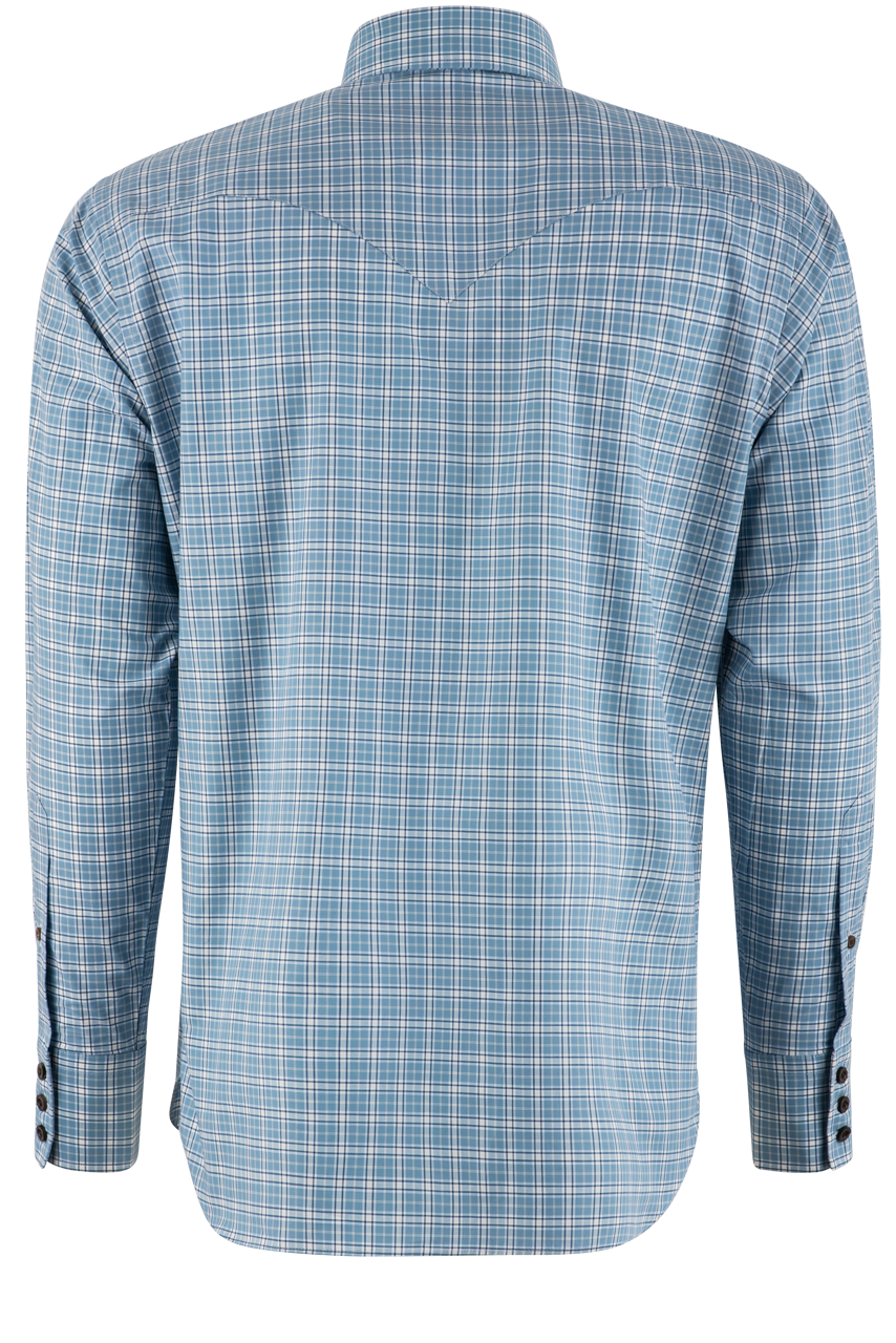 Lyle Lovett for Hamilton Poplin Button-Front Shirt - Blue