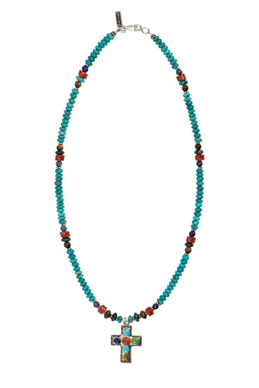 Paige Wallace Turquoise Cross Pendant