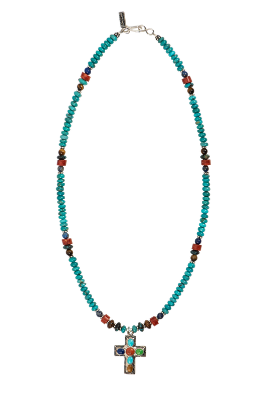 Paige Wallace Turquoise Cross Pendant