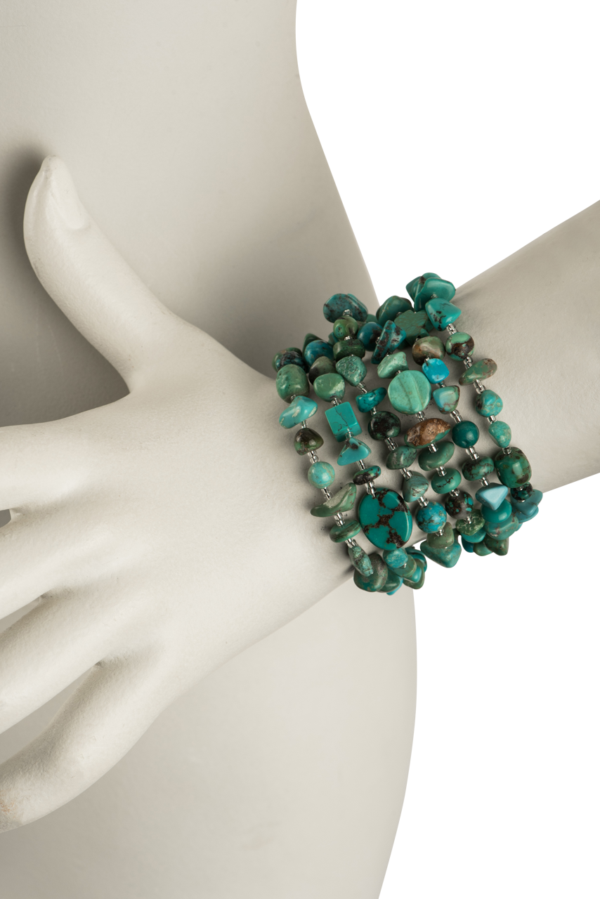 Paige Wallace Turquoise Mixed Stone Bracelet