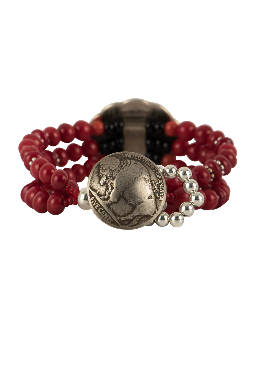 Paige Wallace Sterling Silver Concho Bracelet
