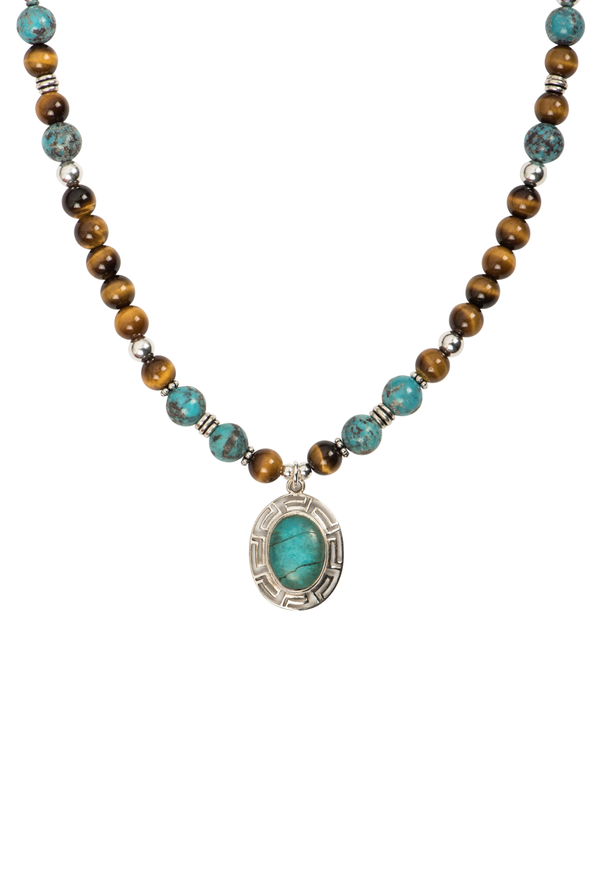 Paige Wallace Turquoise & Tiger's Eye Necklace