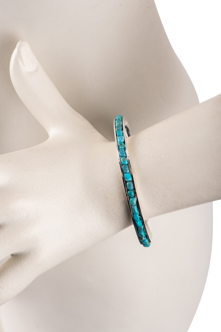 Paige Wallace Turquoise Round Bangle