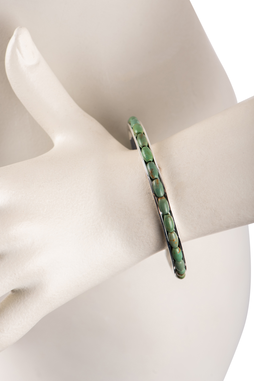 Paige Wallace Green Turquoise Round Bangle