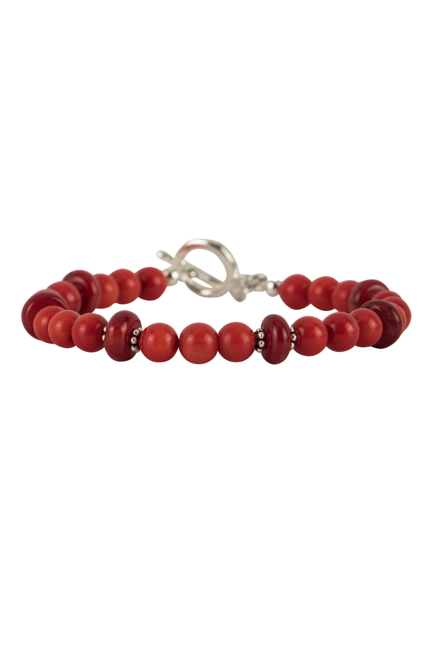 Paige Wallace Mixed Shape Coral Bangle
