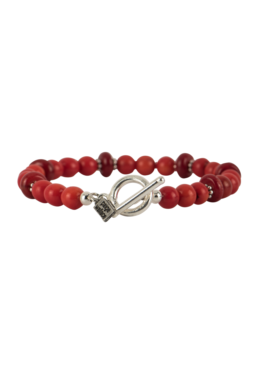 Paige Wallace Mixed Shape Coral Bangle