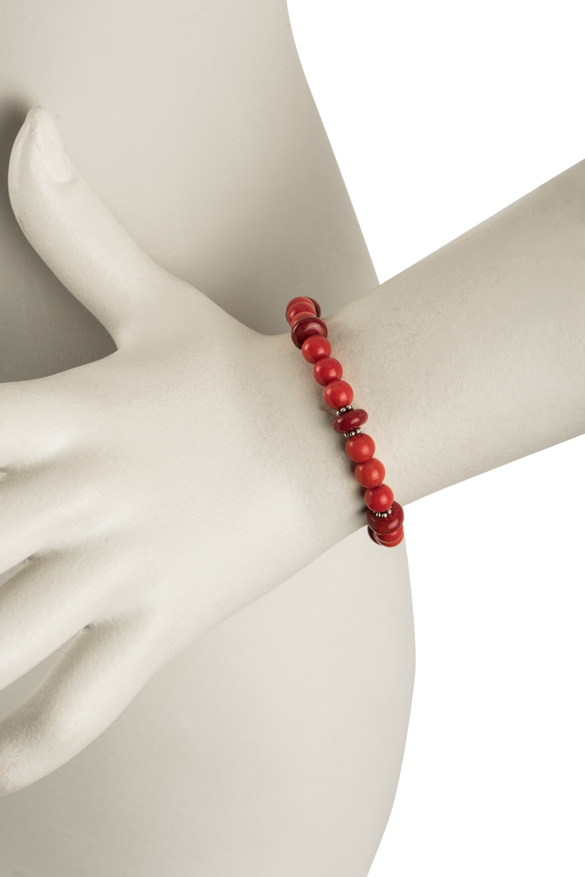 Paige Wallace Mixed Shape Coral Bangle