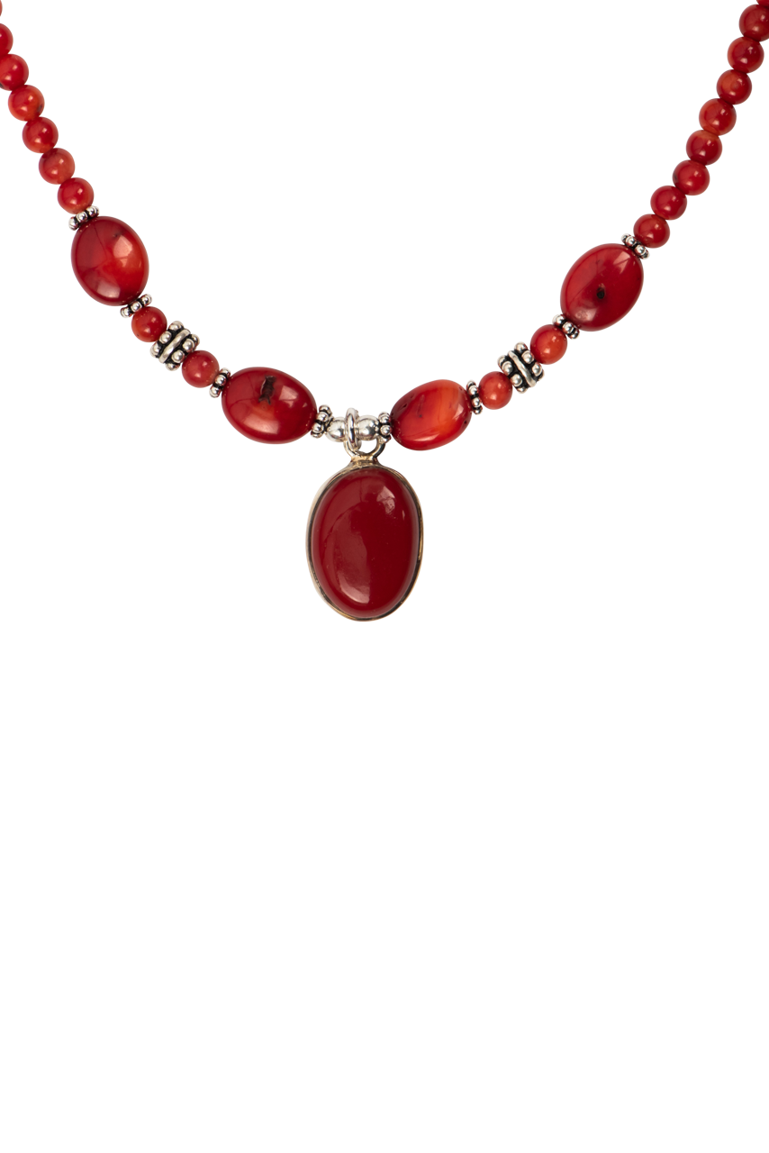 Paige Wallace Coral Pendant Necklace