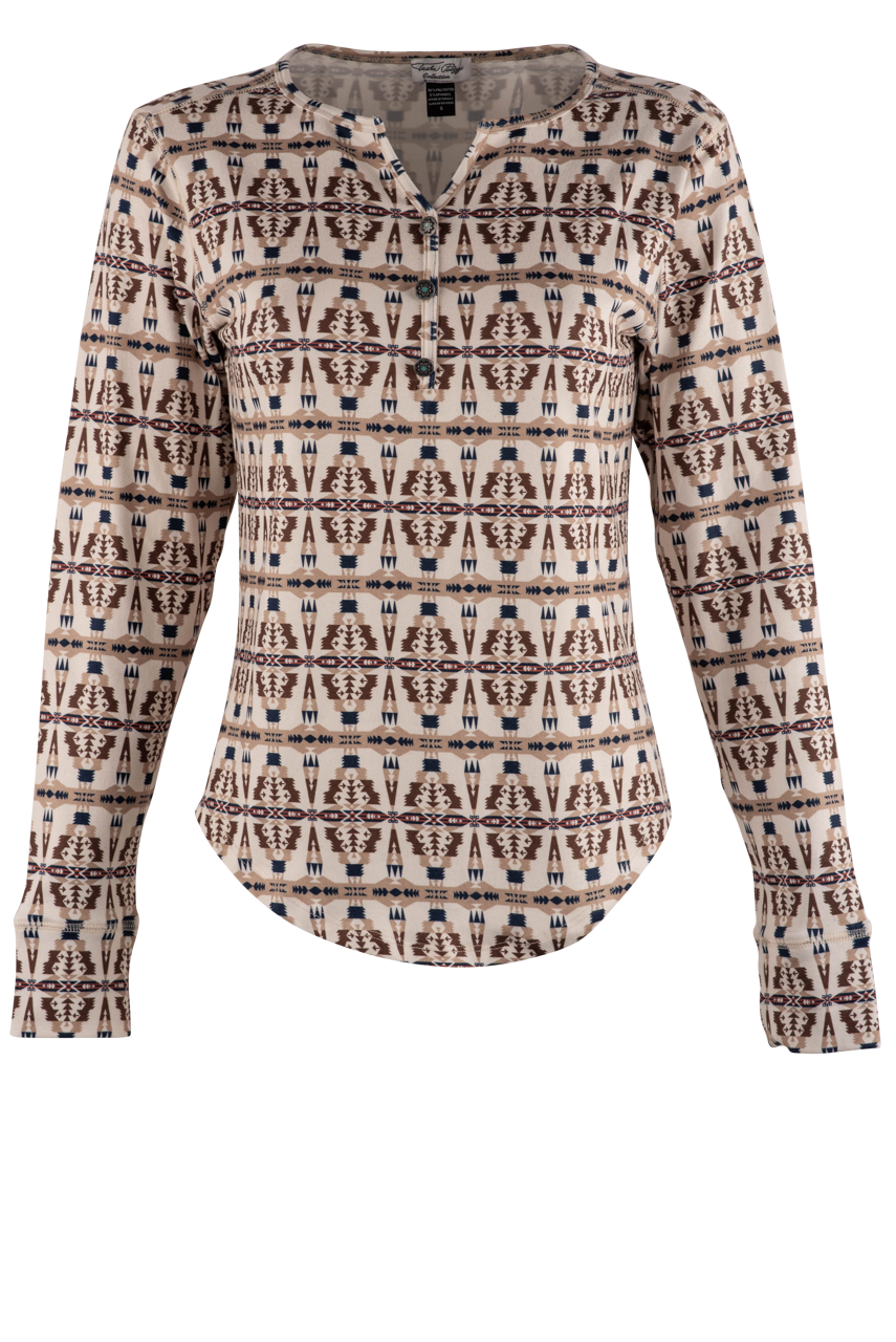 Tasha Polizzi Cashmere Kennedy Henley Blanket Print Shirt