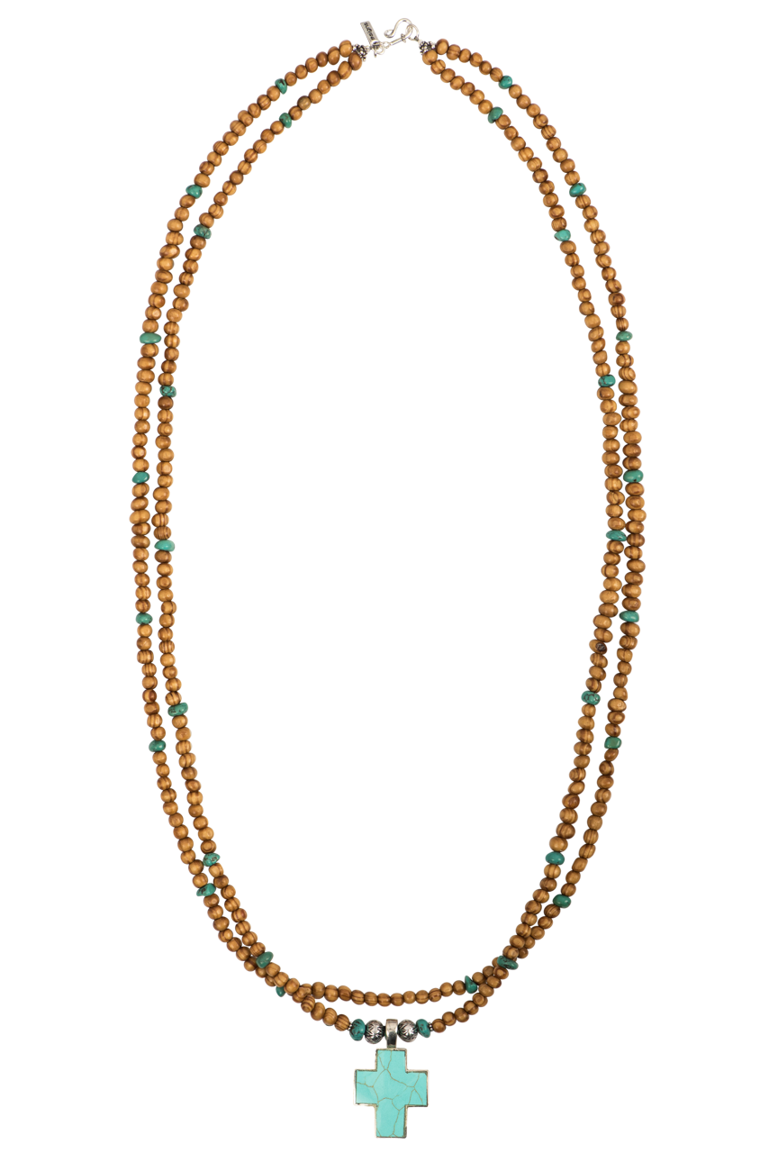 Paige Wallace Turquoise Cross Necklace
