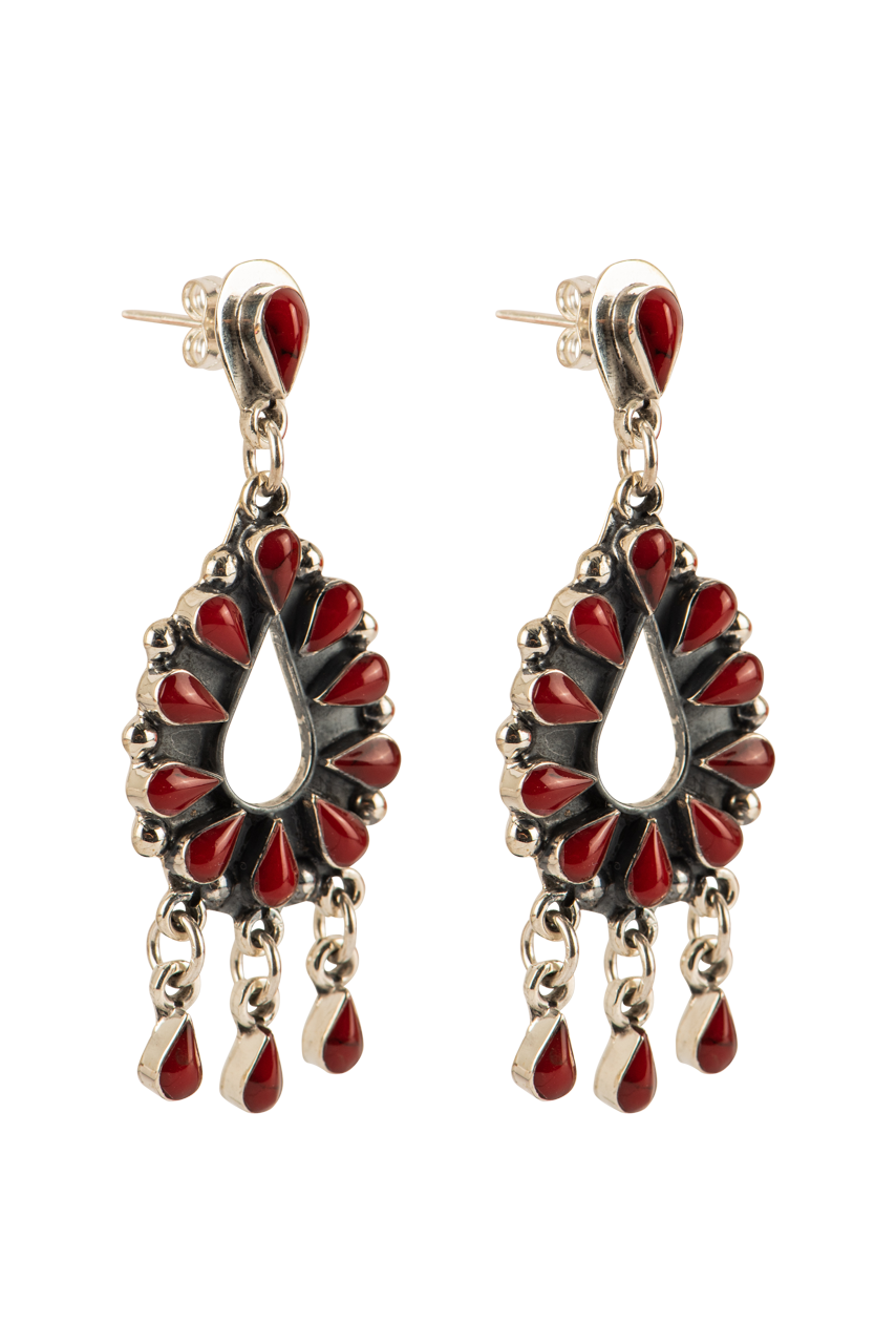 Paige Wallace Coral Dangle Earrings