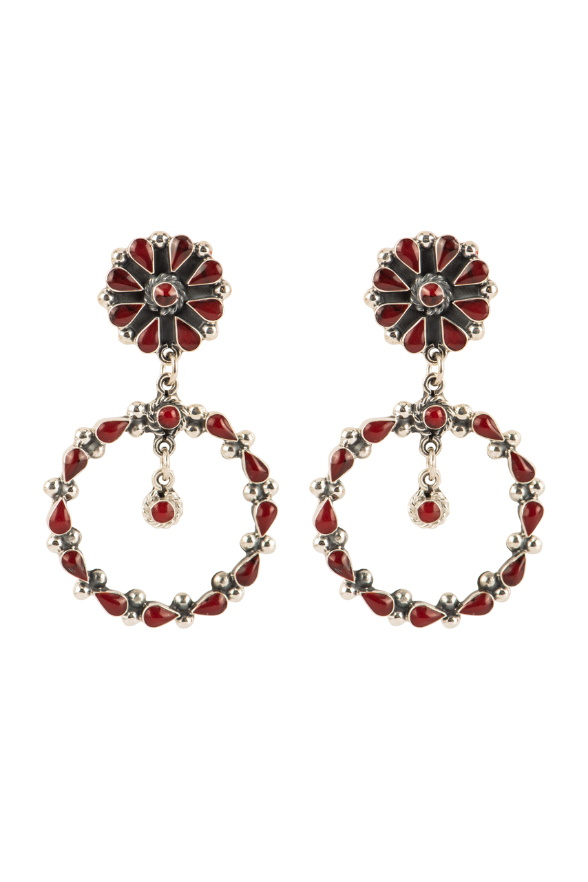 Paige Wallace Coral Flower Earrings