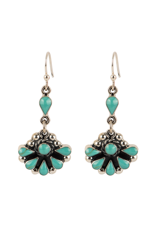 Paige Wallace Turquoise Fan Earrings