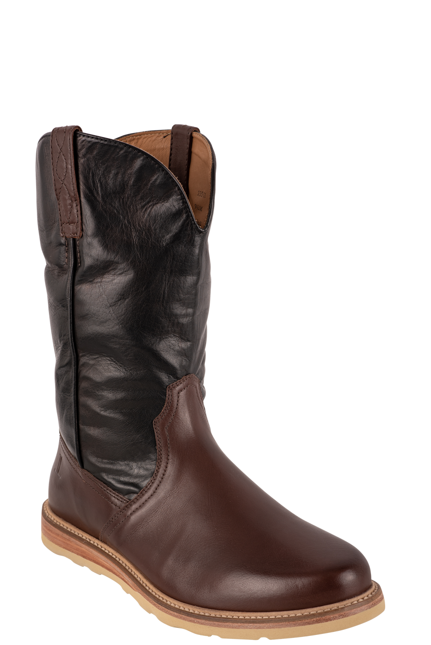 Lucchese Men's Baby Buffalo Range Boots - Whiskey