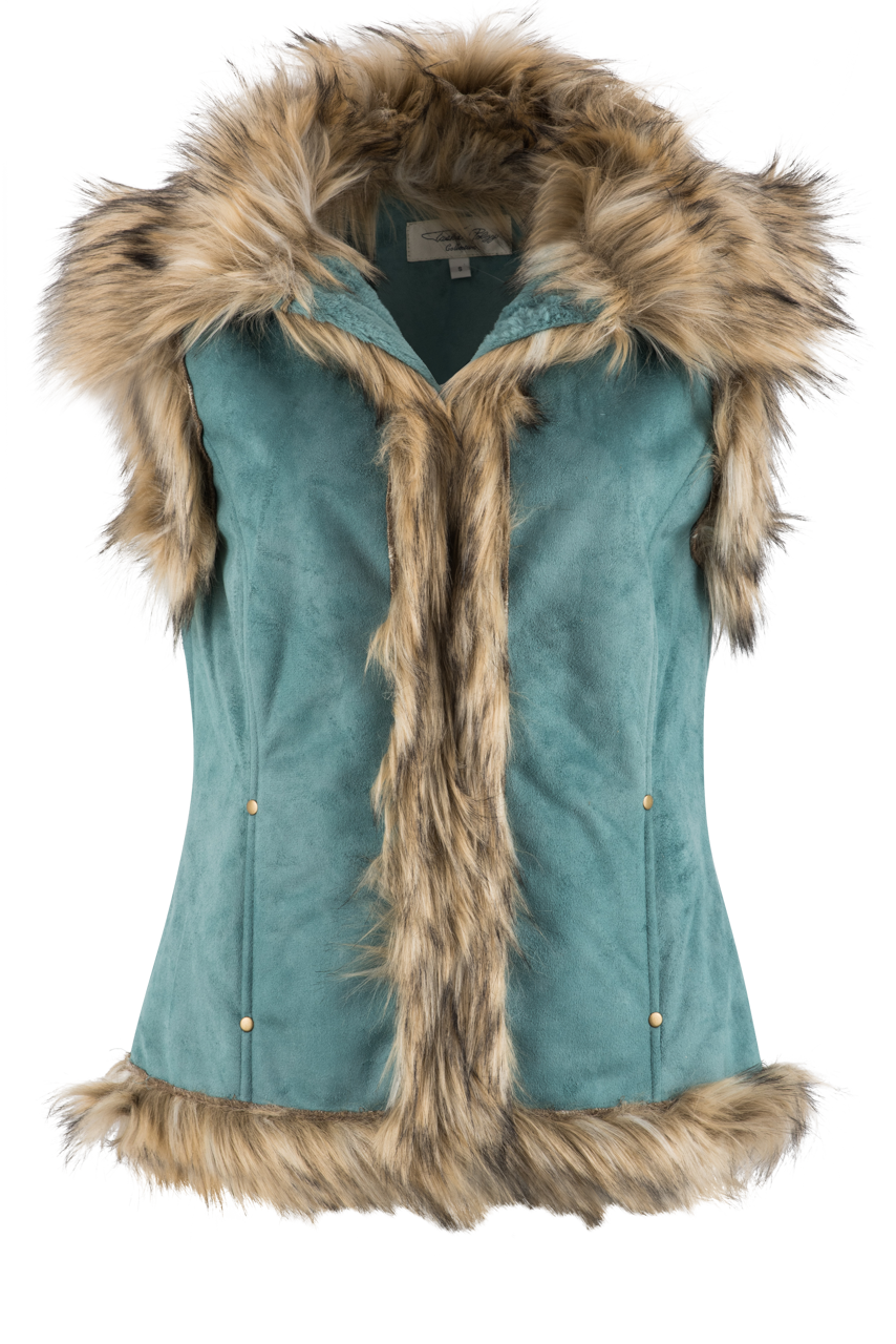 Tasha Polizzi Suede Fur Vest