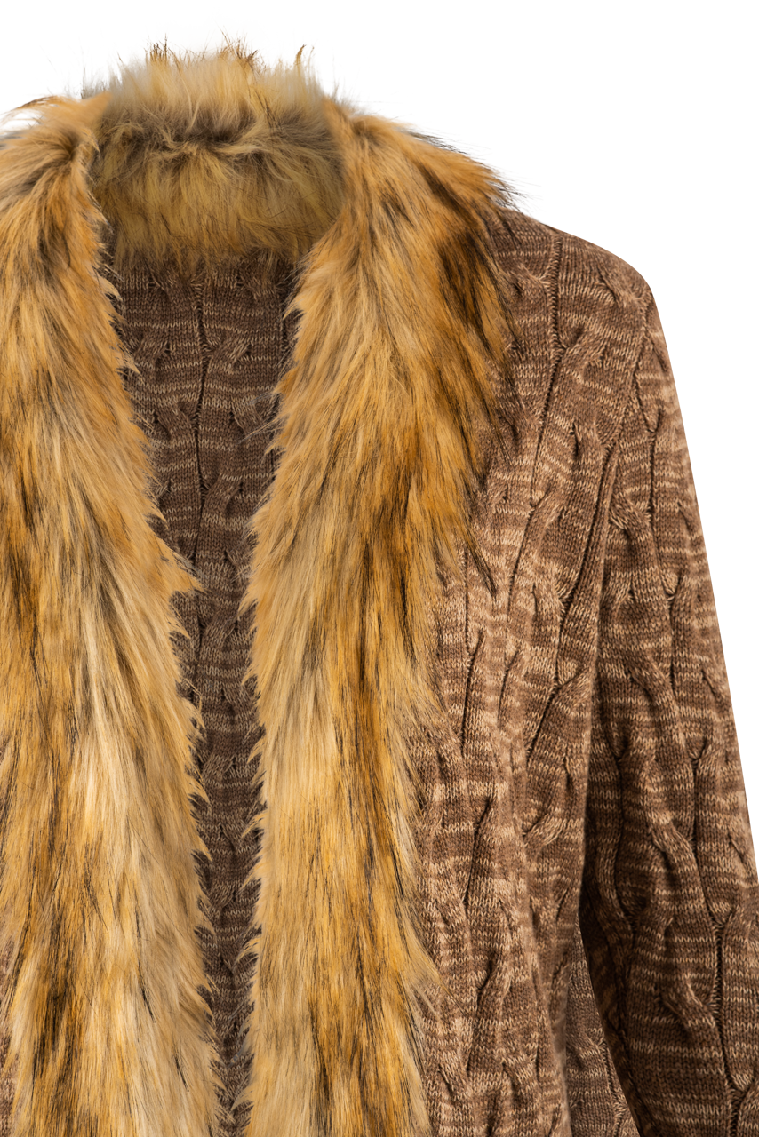 Tasha Polizzi Marcy Fur Cardigan