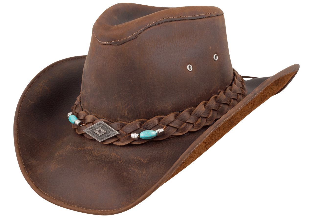 Bullhide Royston Leather Hat - Brown