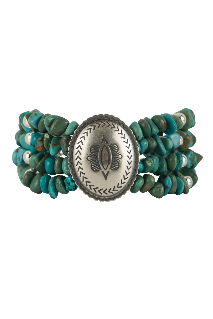 Paige Wallace Turquoise Concho Bracelet