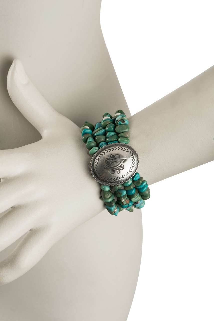 Paige Wallace Turquoise Concho Bracelet