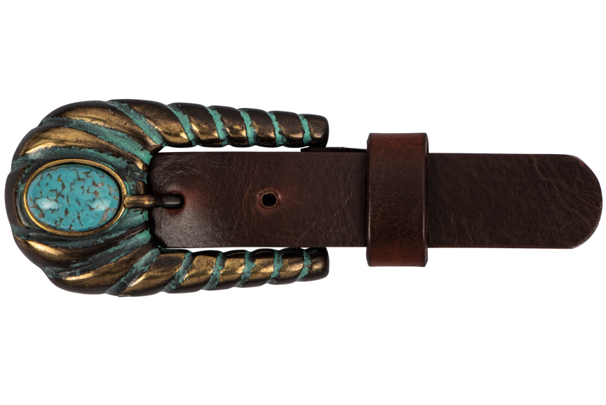Streets Ahead Chocolate & Turquoise Stone Belt