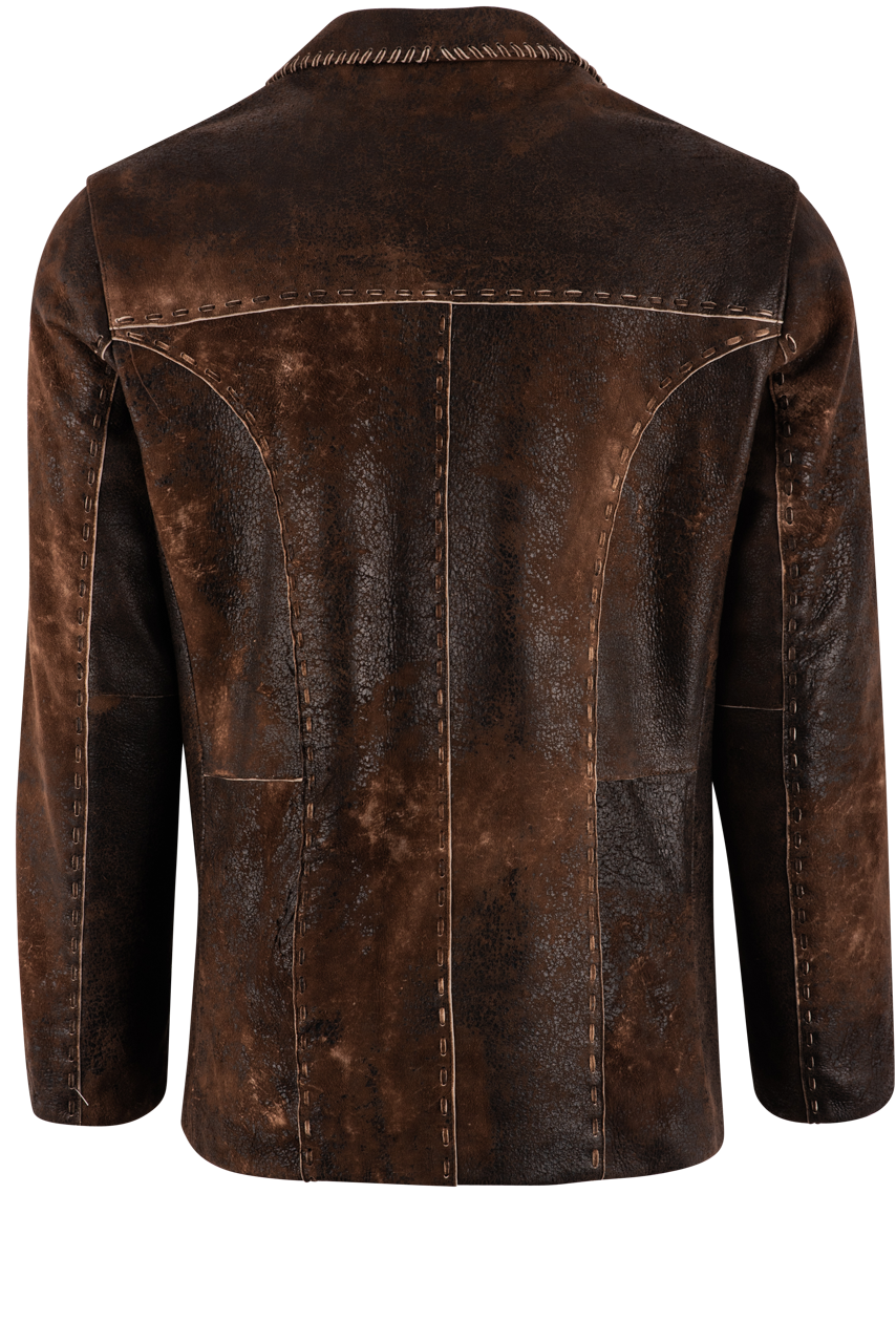 Continental Leather Vintage Brown Cigar Jacket