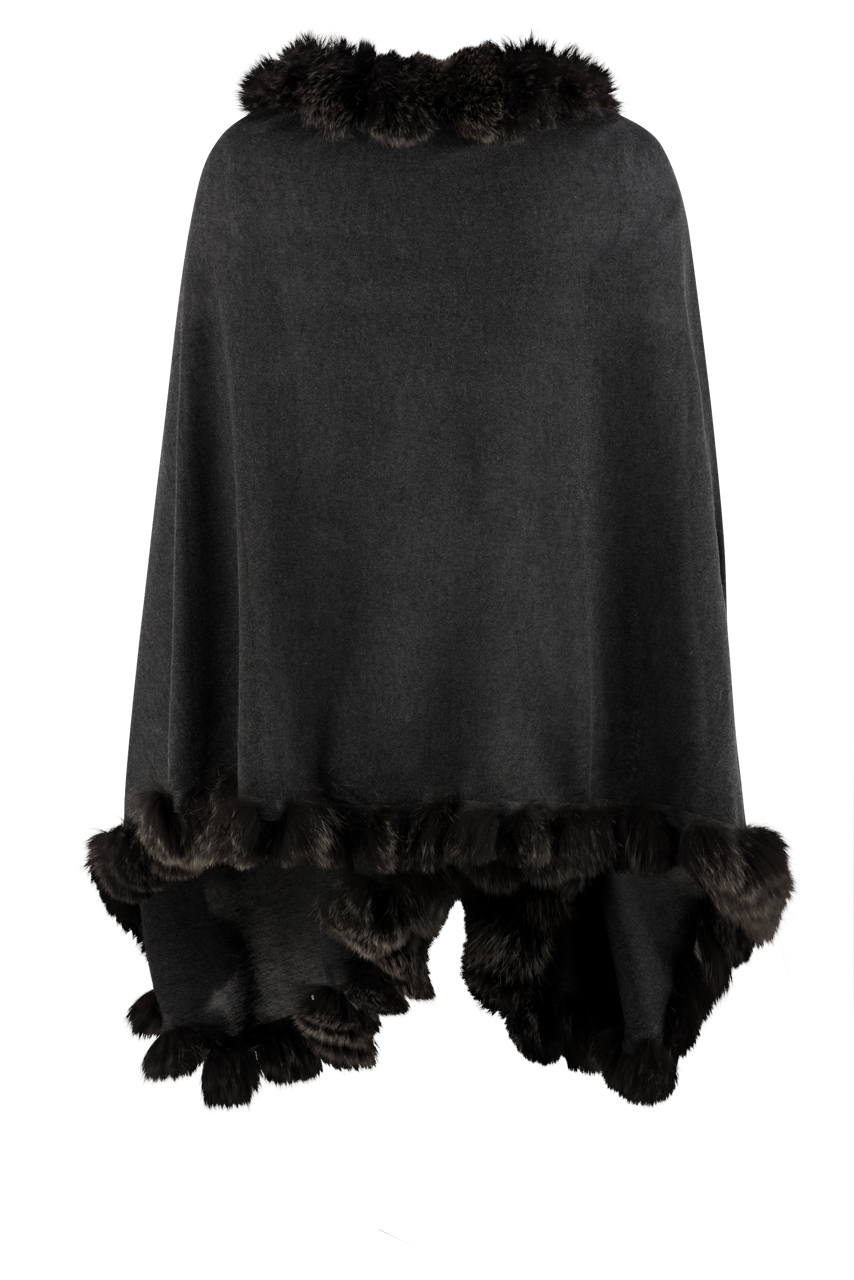 Dolce Cabo Cashmere & Fur Cape