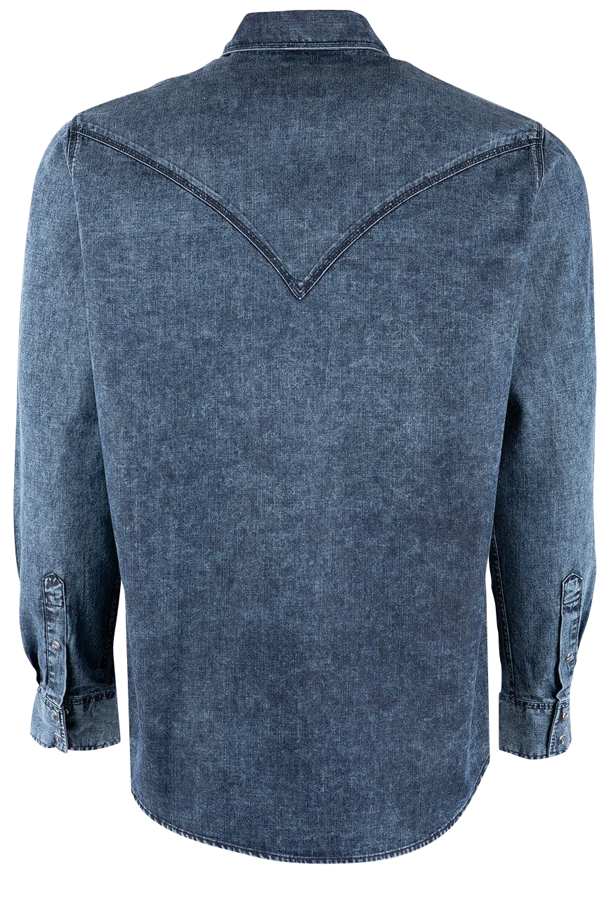 Pinto Ranch YY Collection Washed Indigo Snap Shirt
