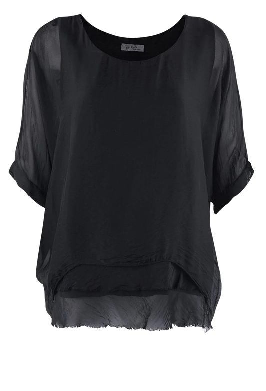 Gigi 3/4 Sleeve Tiered Top