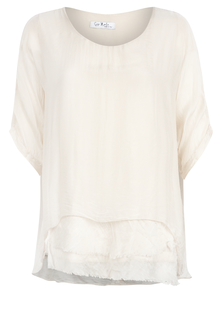 Gigi 3/4 Sleeve Tiered Top
