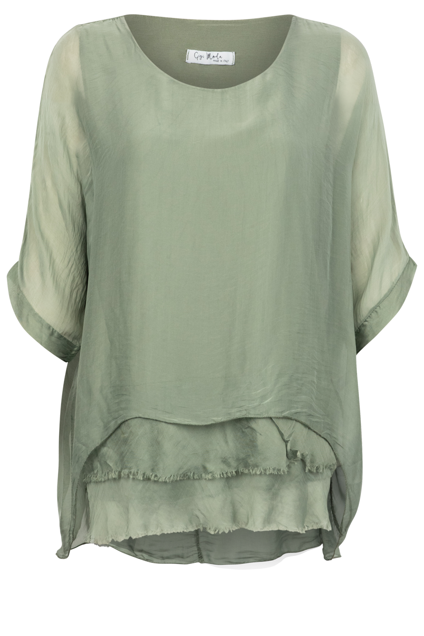 Gigi 3/4 Sleeve Tiered Top